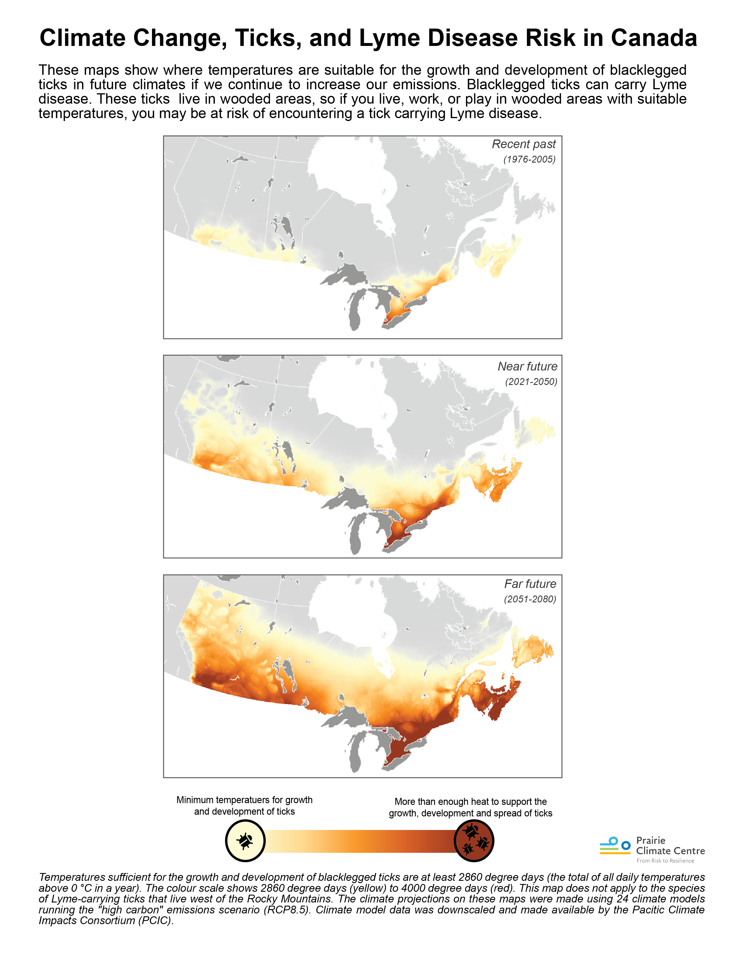 Ticks In Ontario Map Lyme Disease Under Climate Change | Climate Atlas Of Canada